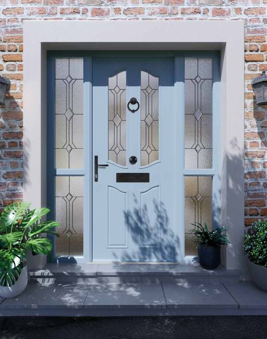 Apeer A++ Portland door in Porcelain Blue