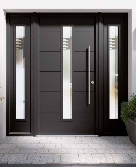 Apeer A++ Hayton door in Black With Lines