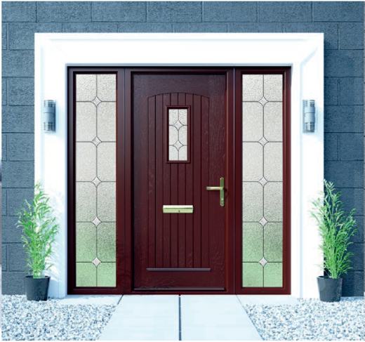 Palladio Joyce door in Burgundy