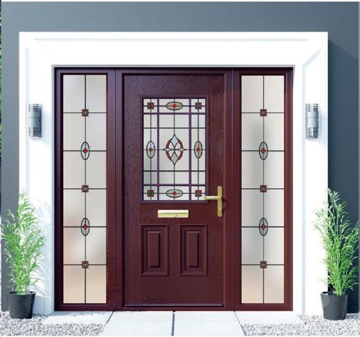 Palladio Cairo door in Burgundy